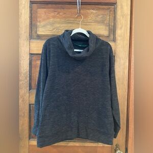 Cozy Charcoal Cowl Neck Sweatshirt